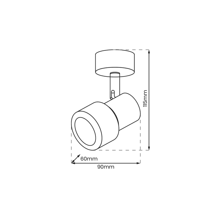 Spotlight CINO 1xGU10/8W/230V svart