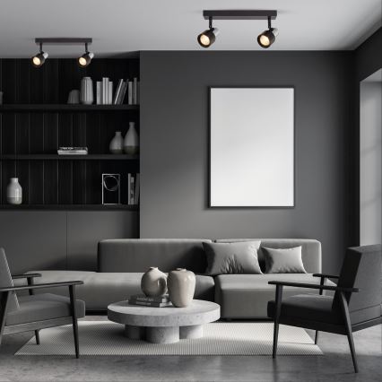 Spotlight CINO 2xGU10/8W/230V svart