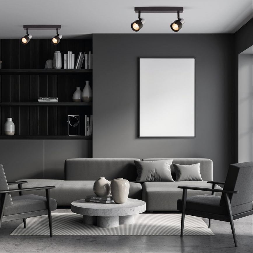 Spotlight CINO 2xGU10/8W/230V svart
