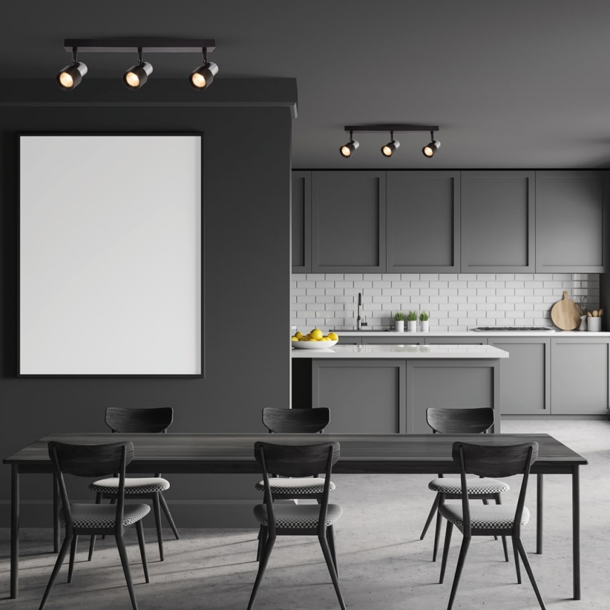 Spotlight CINO 3xGU10/8W/230V svart