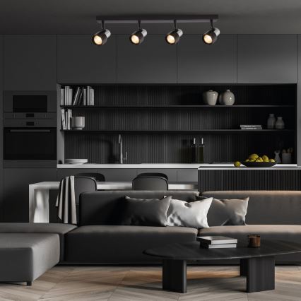 Spotlight CINO 4xGU10/8W/230V svart