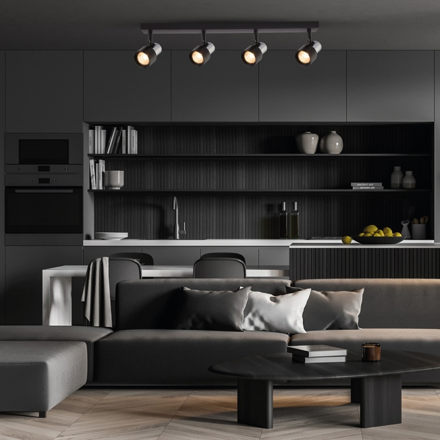 Spotlight CINO 4xGU10/8W/230V svart
