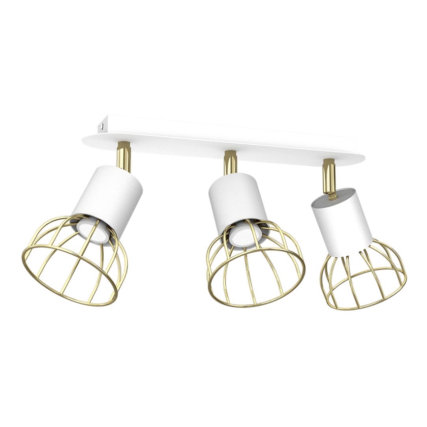 Spotlight  DANTE 3xGU10/25W/230V vit /gyllene 