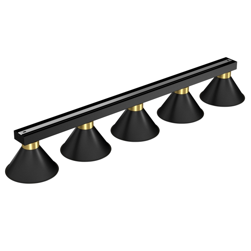 Spotlight DEMET 5xE27/60W/230V svart/guld