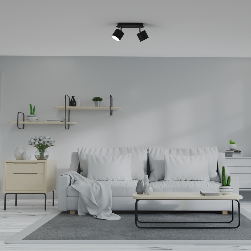 Spotlight  DIXIE 2xGX53/11W/230V svart