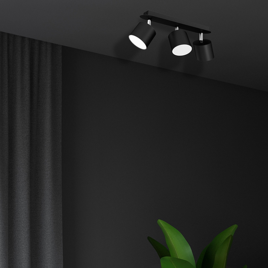 Spotlight  DIXIE 3xGX53/11W/230V svart