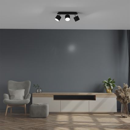 Spotlight  DIXIE 3xGX53/11W/230V svart