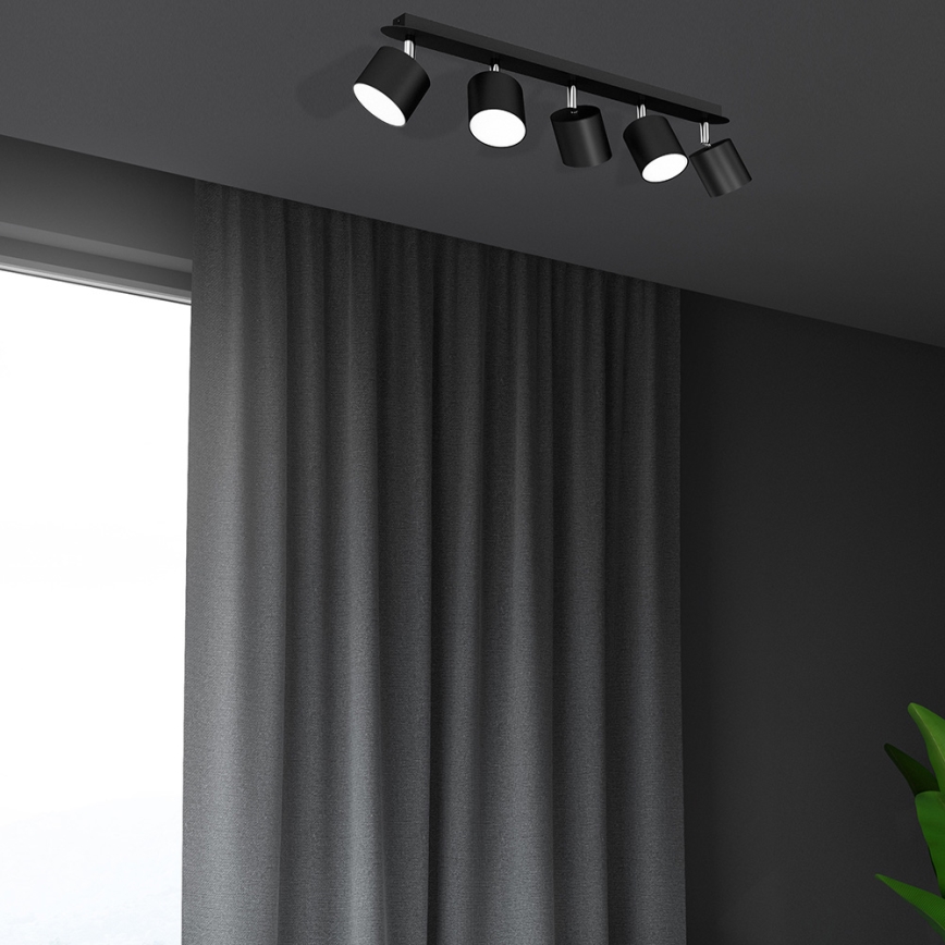 Spotlight  DIXIE 5xGX53/11W/230V svart