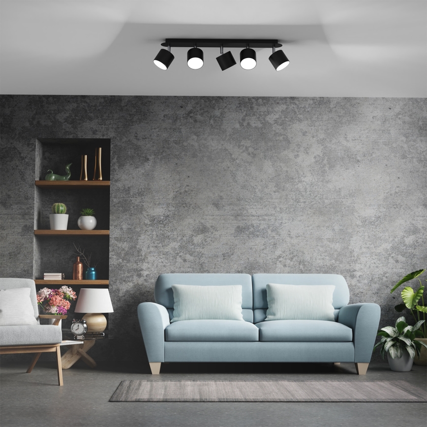 Spotlight  DIXIE 5xGX53/11W/230V svart