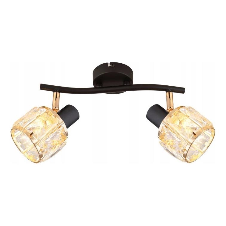 Spotlight DUBAI 2xE14/40W/230V svart/guld