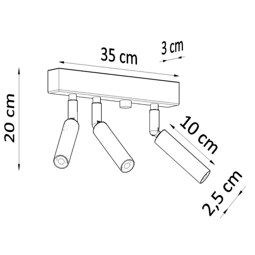 Spotlight EYETECH 3xG9/12W/230V vit