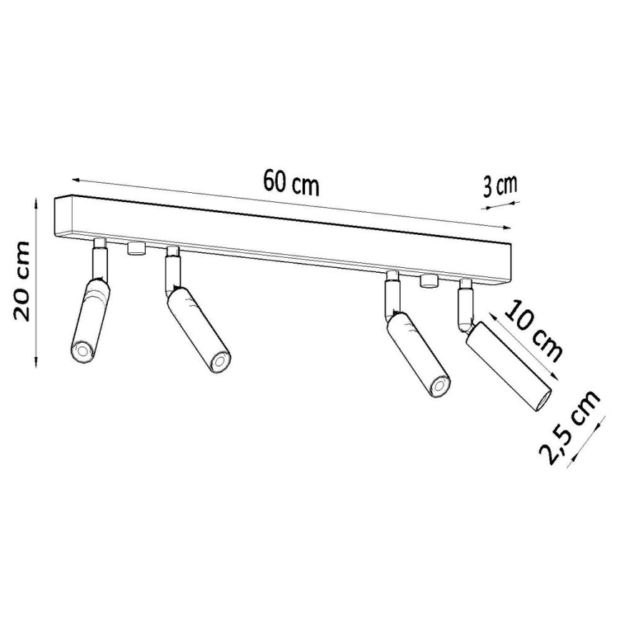 Spotlight EYETECH 4xG9/12W/230V svart