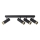 Spotlight FADO 4xGU10/10W/230V svart