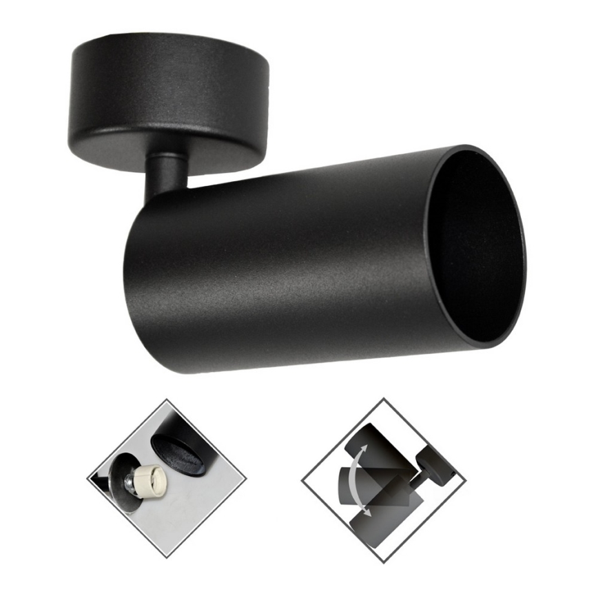 Spotlight FARGO 1xGU10/30W/230V svart