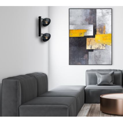 Spotlight FAUN 2xE27/60W/230V svart