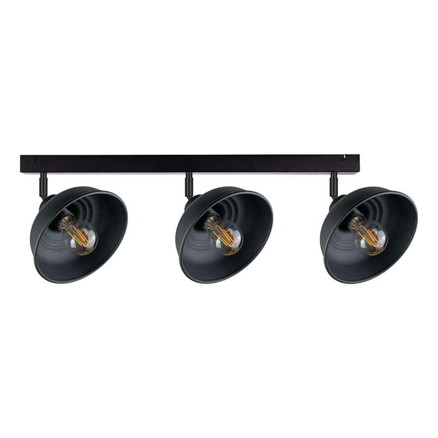 Spotlight FAUN 3xE27/60W/230V svart