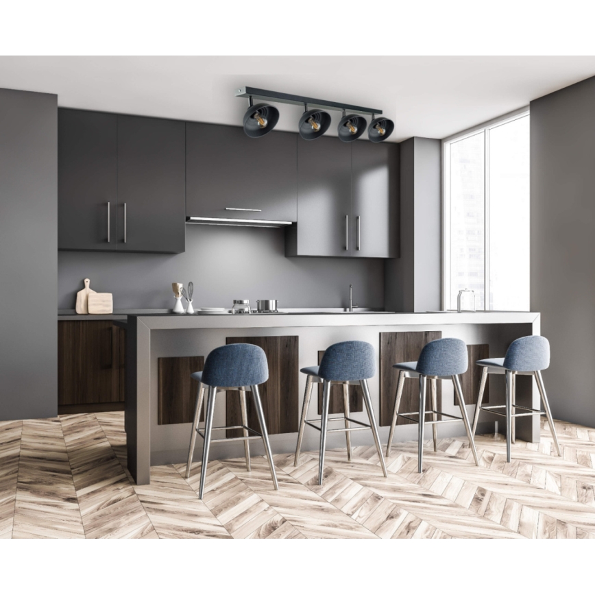 Spotlight FAUN 4xE27/60W/230V svart