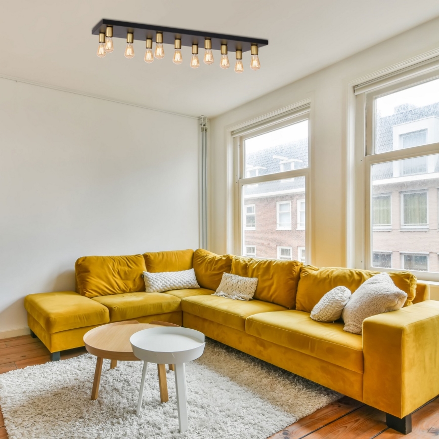 Spotlight FILO 11xE27/60W/230V svart/guld