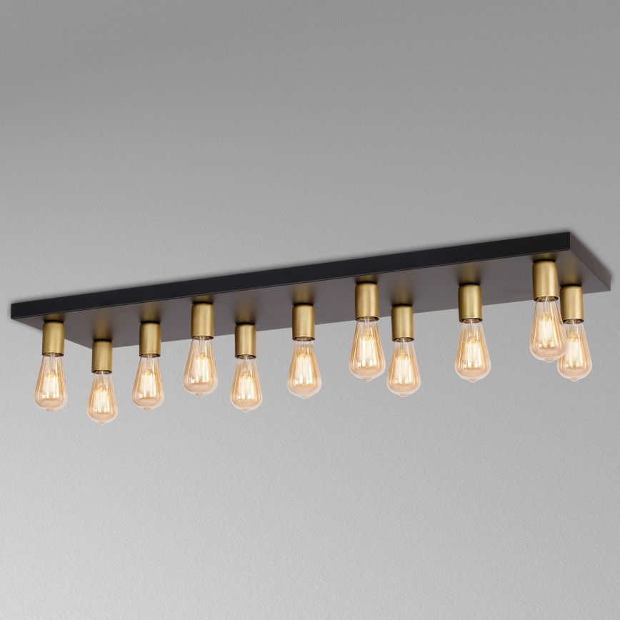 Spotlight FILO 11xE27/60W/230V svart/guld