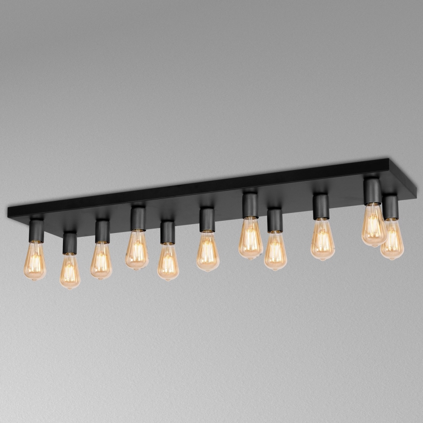 Spotlight FILO 11xE27/60W/230V svart