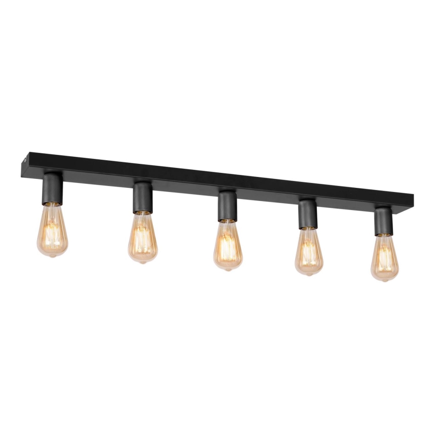 Spotlight FILO 5xE27/60W/230V svart