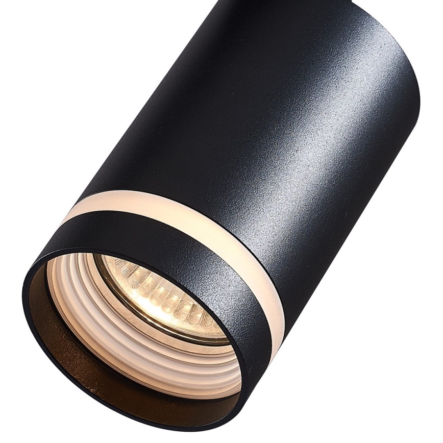 Spotlight för 3-fas skensystem PIPE 1xGU10/25W/230V svart