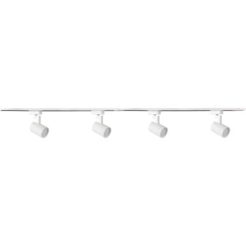 Spotlight för skensystem LYNX 4xGU10/10W/230V + 2 x 75 cm skensystem vit