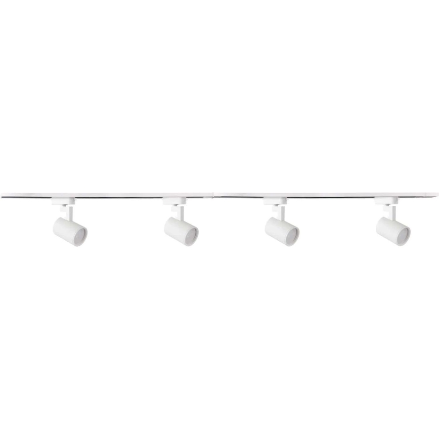 Spotlight för skensystem LYNX 4xGU10/10W/230V + 2 x 75 cm skensystem vit