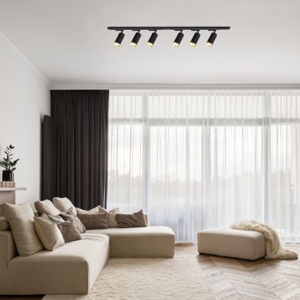 Spotlight för skensystem MICA 6xGU10/10W/230V svart/guld