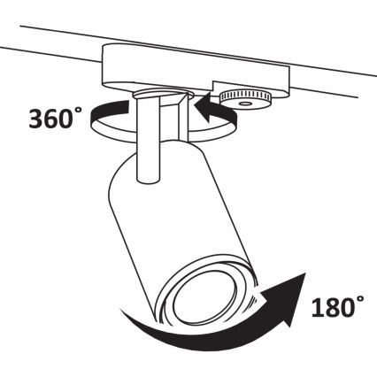 Spotlight för skensystem MINOR 3xGU10/10W/230V + 1 m skena system vit