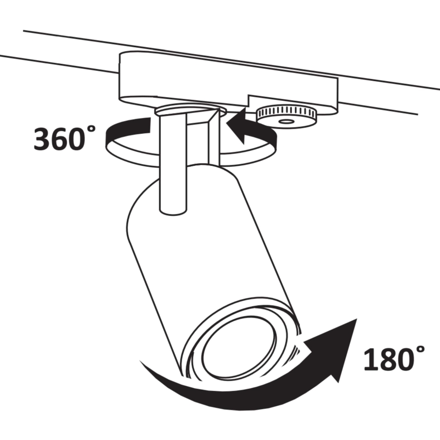 Spotlight för skensystem MINOR 3xGU10/10W/230V + 1 m skena system vit