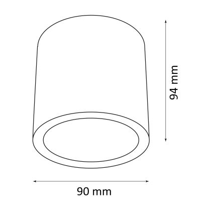 Spotlight för utomhusbruk OHIO 1xGU10/10W/230V IP54 svart