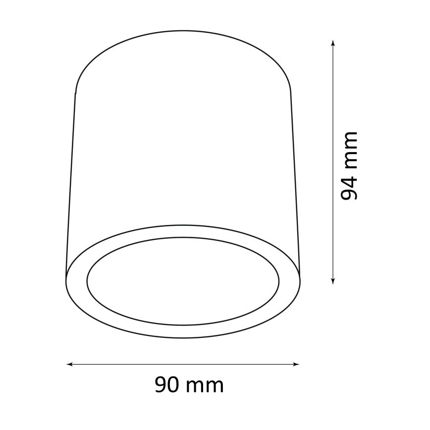 Spotlight för utomhusbruk OHIO 1xGU10/10W/230V IP54 svart