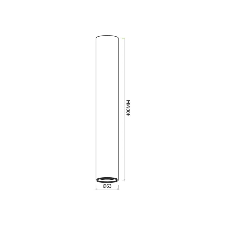 Spotlight GENESIS 1xGU10/8W/230V 40 cm svart