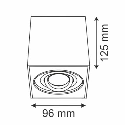 Spotlight HADAR Q1 1xGU10/10W/230V svart