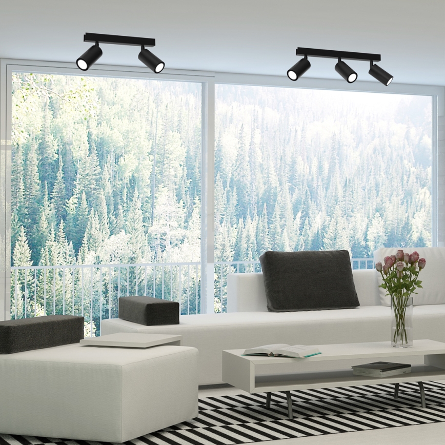 Spotlight HUDSON 2xGU10/8W/230V svart