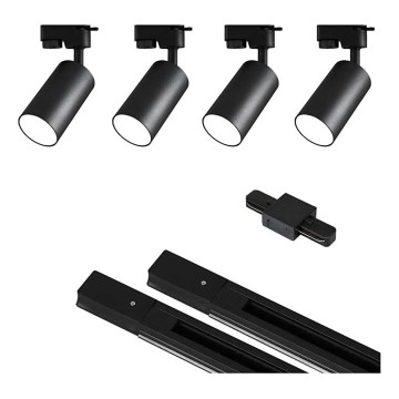 Spotlight i skensystem 4xGU10/25W/230V 2 m svart