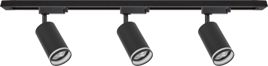 Spotlight i skensystem PIPE 3xGU10/10W/230V svart