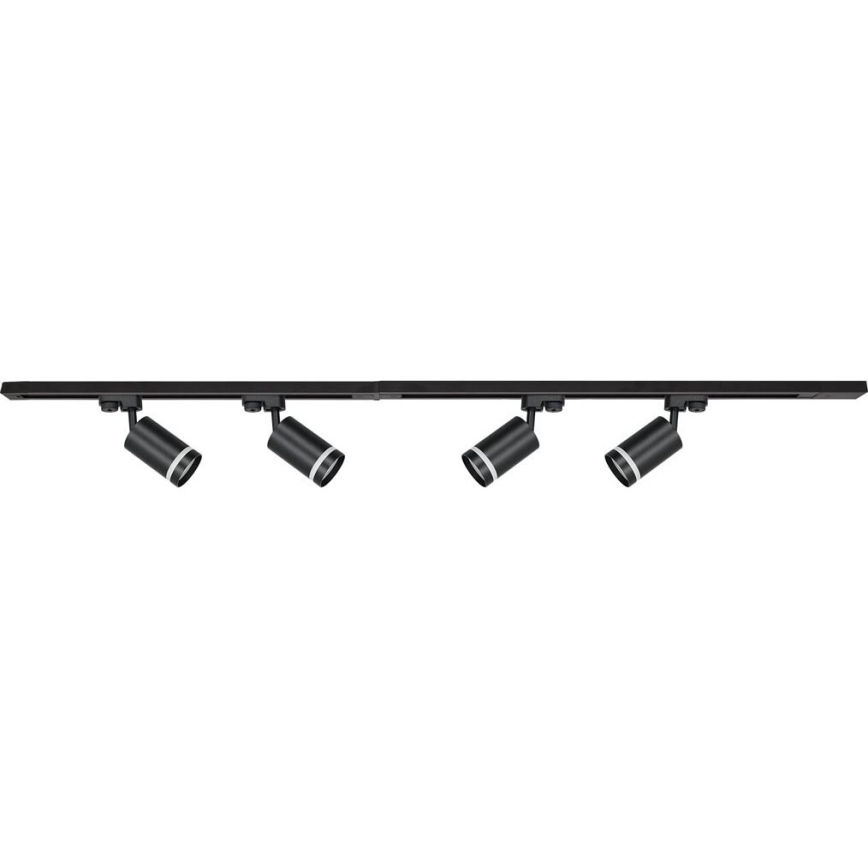 Spotlight i skensystem PIPE 4xGU10/10W/230V 2x1m svart