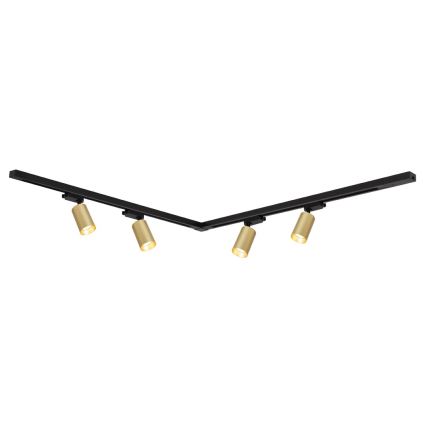 Spotlight i skensystem PIPE 4xGU10/10W/230V guld/svart