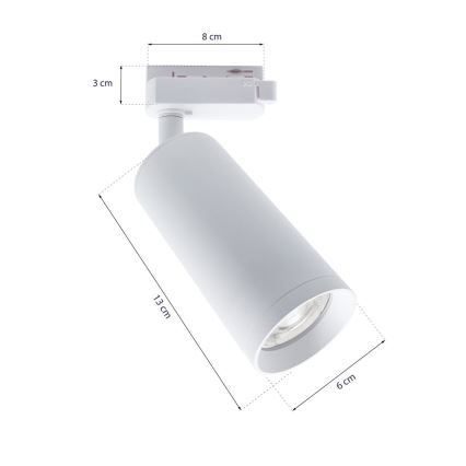 Spotlight in rail system MICA 3xGU10/25W/230V vit