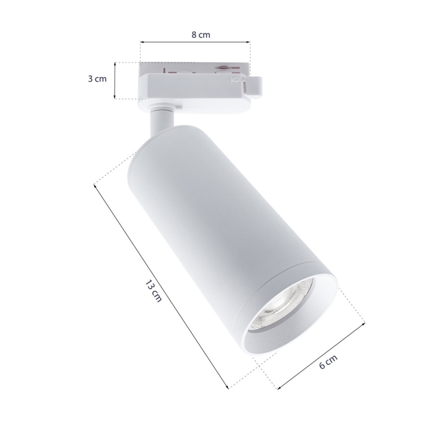 Spotlight in rail system MICA 3xGU10/25W/230V vit