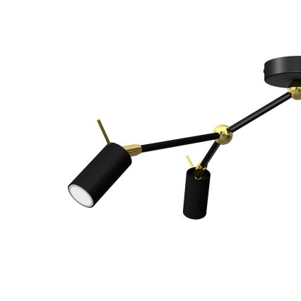 Spotlight  IRIS 3xGU10/MR11/40W/230V svart /gyllene