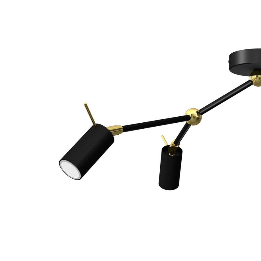 Spotlight  IRIS 3xGU10/MR11/40W/230V svart /gyllene