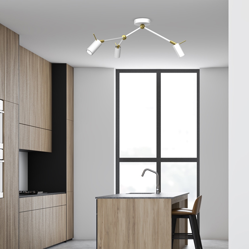 Spotlight  IRIS 3xGU10/MR11/40W/230V vit /gyllene