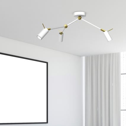 Spotlight  IRIS 3xGU10/MR11/40W/230V vit /gyllene