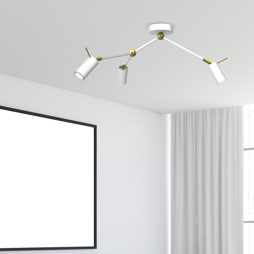 Spotlight  IRIS 3xGU10/MR11/40W/230V vit /gyllene