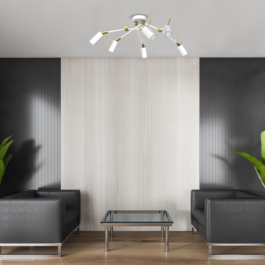 Spotlight  IRIS 6xGU10/MR11/40W/230V vit /gyllene