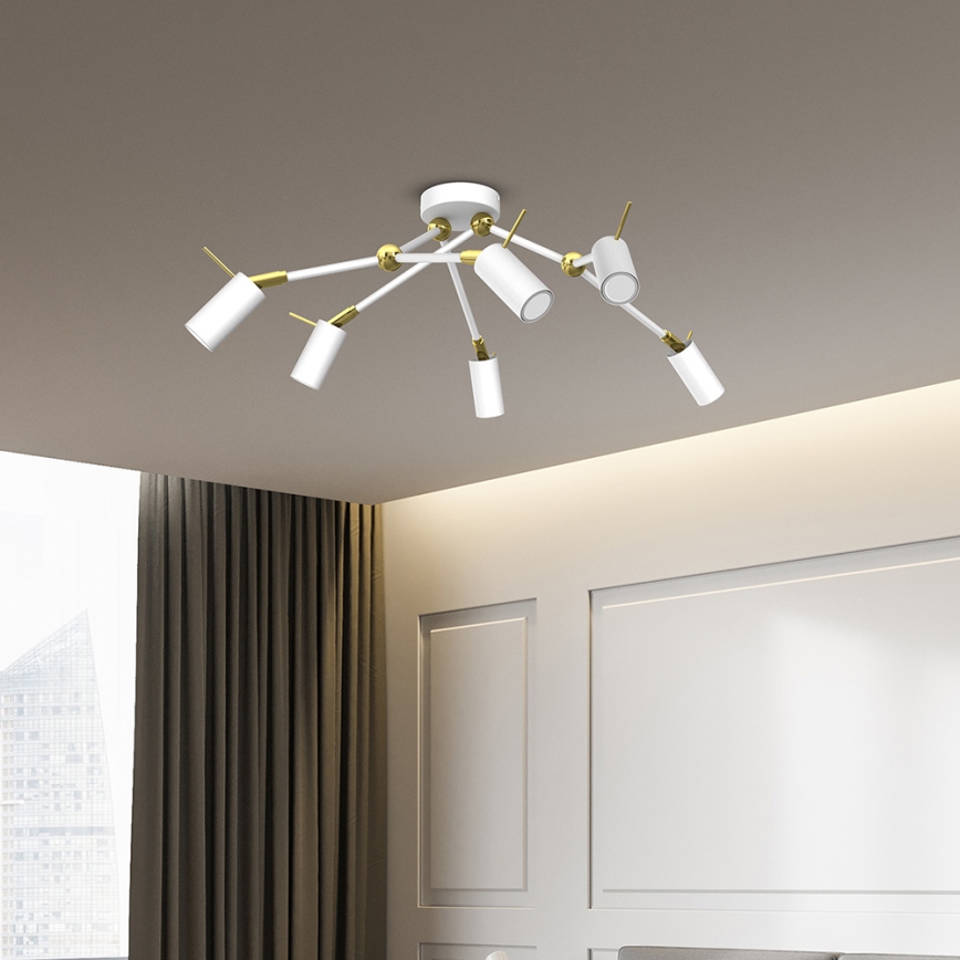 Spotlight  IRIS 6xGU10/MR11/40W/230V vit /gyllene