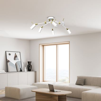 Spotlight  IRIS 6xGU10/MR11/40W/230V vit /gyllene